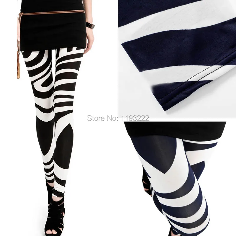 Женские пикантные леггинсы в полоску с принтом зебры|thin leggings|leggings slimminglegging pants |