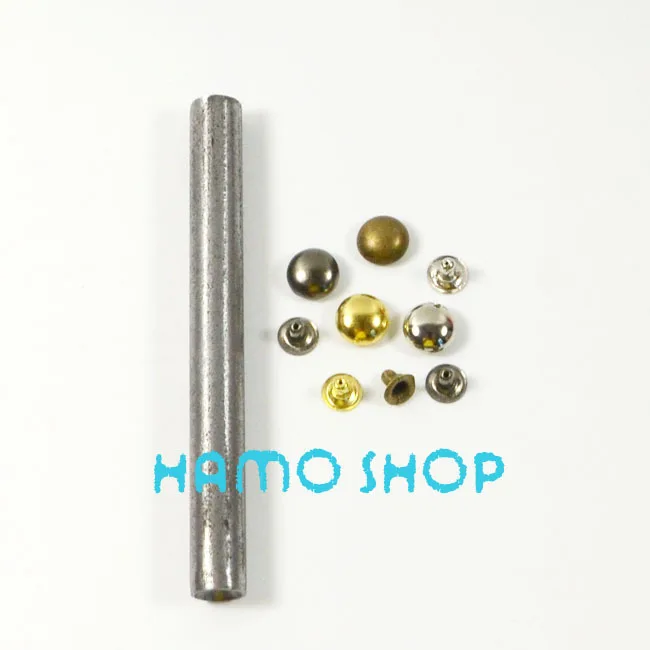 

Round Rivet Metal Spike Stud Leathercraft DIY Fashion Punk Rock With Press Tool 100pcs/lot 9mm Mix Color Free Shipping