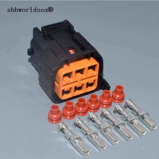 shhworldsea 6 pin 2.2mm car waterproof connector feamale plug auto