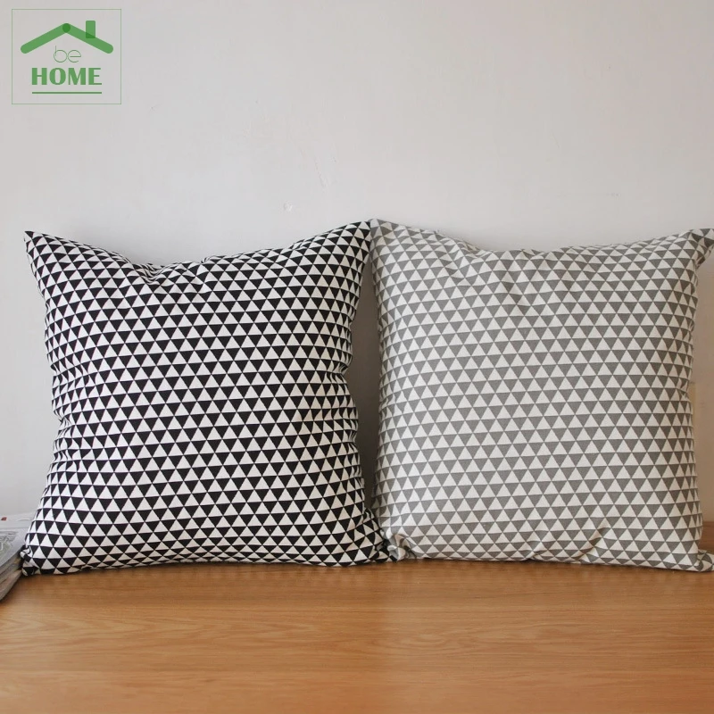 2016 Behome alta calidad estilo japonés cojines modernos simples rayas blancas y negras celosía almohada hogar|pillow cushion|black cushionblack cushion - AliExpress