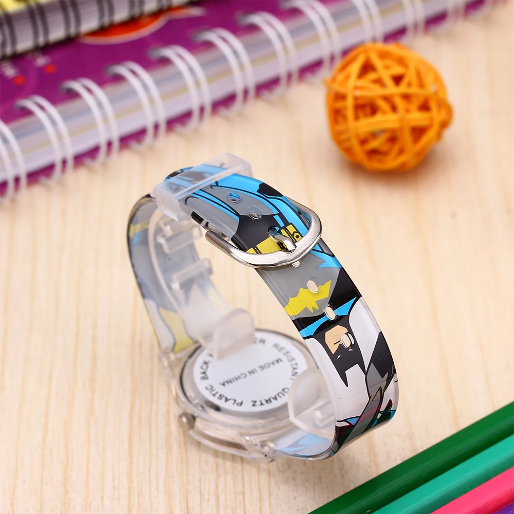 Montre Enfant прозрачные мягкие силиконовые Бэтмен Дети часы Симпатичные Детские часы с рисунком из мультфиломов мальчиков Девочка часы детские часы Relogio Infantil
