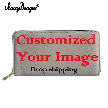 

Fashion Women's Long Leather Wallet Personality Custom Waterproof Coin Purses for Girls Travel Storage Money Bags Drop Shipping
