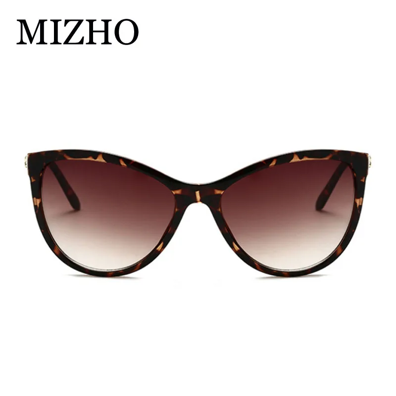 MIZHO Fashion Crystal Sunglasses Women Brand Designer Vintage Ladies 2019 Pink Small Frame Gradient Sunglass Cat Eye Retro