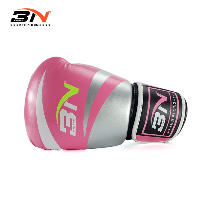 Hot Pink PU Boxing Gloves Manufacturers Sports Fitness Equipment