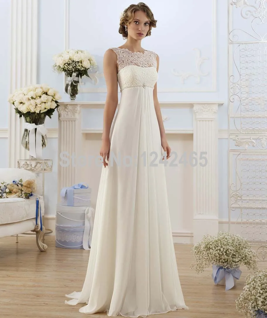 beaded chiffon wedding dress