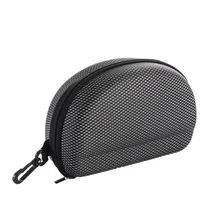 Сумки для женщин и мужчин, большой Чехол для очков, черный, большой размер, чехол на молнии, s протектор, сумки, коробка, держатель с крюком