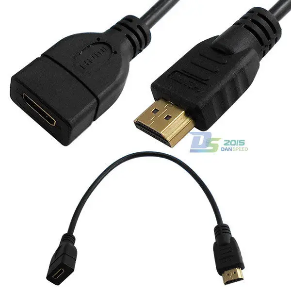 Danspeed 30 см 1080 P HDTV HDMI Micro D Женский адаптер аудио кабель Шнур провода