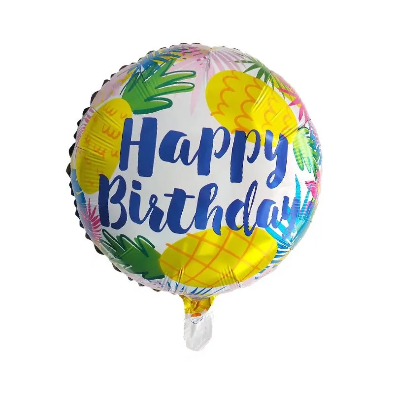 10 шт с днем рождения 18 дюймов празднование круглой формы фольги гелиевые шары для детского дня рождения воздушные шарики, детские игрушки Globs - Цвет: Светло-серый