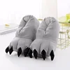 STONE VILLAGE Winter Super Soft Velvet Cartoon Paw Shoes Parent-Child Thick Non-Slip Women Slippers Plush Cotton Home Slippers ► Photo 1/6