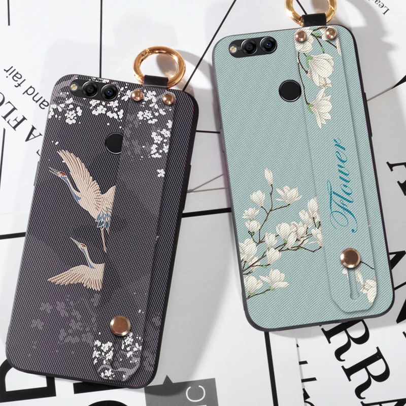 

Flower Bird New Cases For Huawei Honor 6 plus 7 7i 7X Soft Silicone Strap Cover For Huawei Mate S 2 7 8 9 Pro Back Case