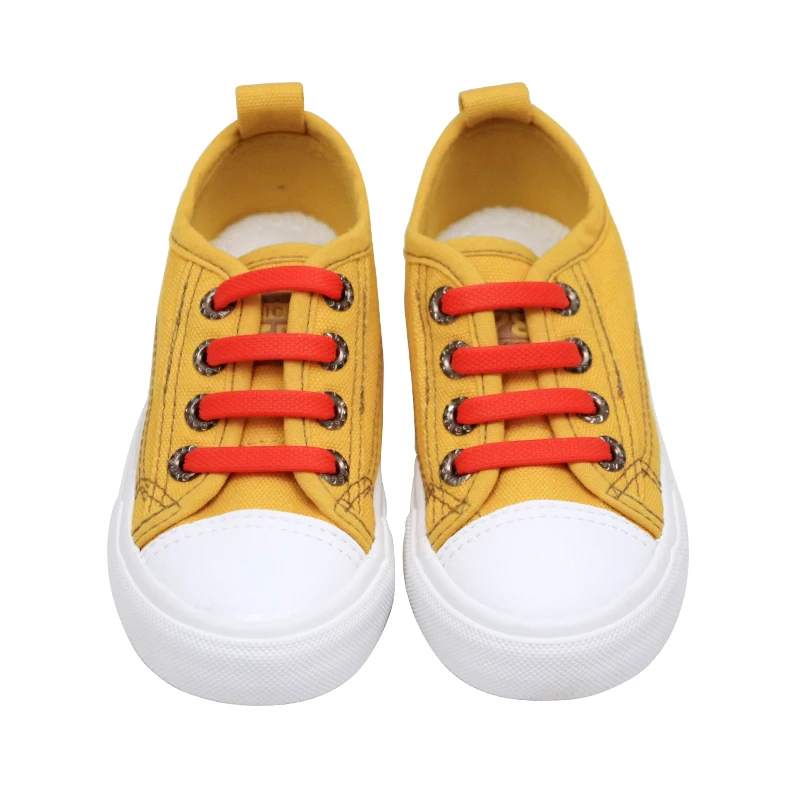 16pcs/pack Child Lazy Elastic Silicone multicolor shoelace No Tie Running ShoeLaces for Christmas Gifts Off Shoes