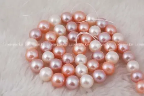 

wholesale AA 15.5" 9-10mm multicolor round freshwater pearl beads