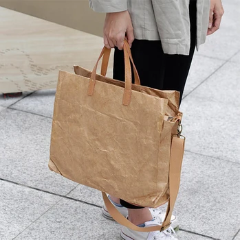 Kraftpaper Looking Vintage Tote Bag Women Fashion Casual Brown Packing Paper Old Retro Big Handbag Daily Stylish Crossbody Bag
Kraftpaper Looking Vintage Tote Bag Women Fashion Casual Brown Packing Paper Old Retro Big Handbag Daily Stylish Crossbody Bag
