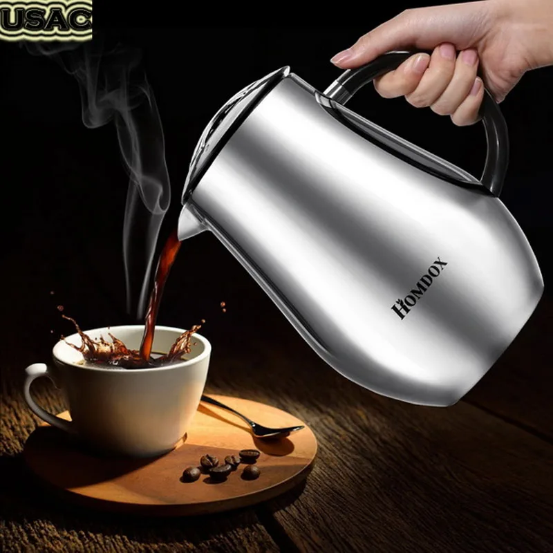 8 Cups 34 Oz Double Layers Stainless Steel Plunger French Press Espresso Percolator Stove Top Coffee