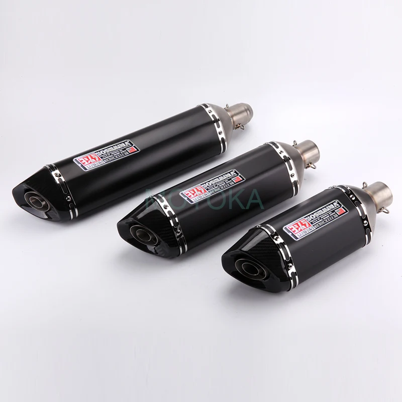 Silencer USA Universal Gloss Carbon Fiber Mini Motorcycle Muffler Exhaust Pipe