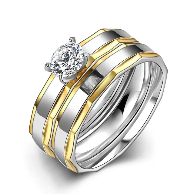 free shipping couple rings korean men and women wedding ring gold pure titanium pair ring set bridal jewelry - Womens Wedding Ring Set free shipping couple rings korean men and women wedding ring gold pure titanium pair ring set bridal jewelry - Womens Wedding Ring Set
