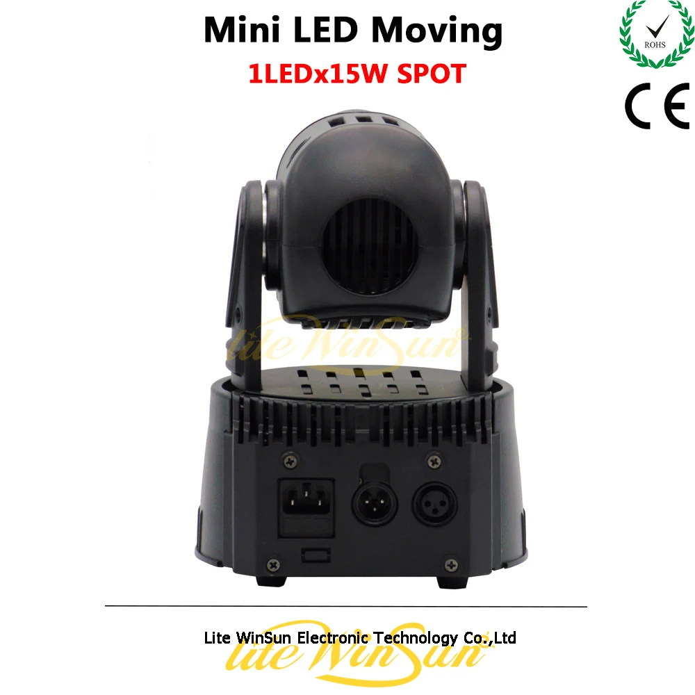 led 15W RGB Spot Moving Head Mini Light 9Gobos with Focus Bar DJ Lighting stage light