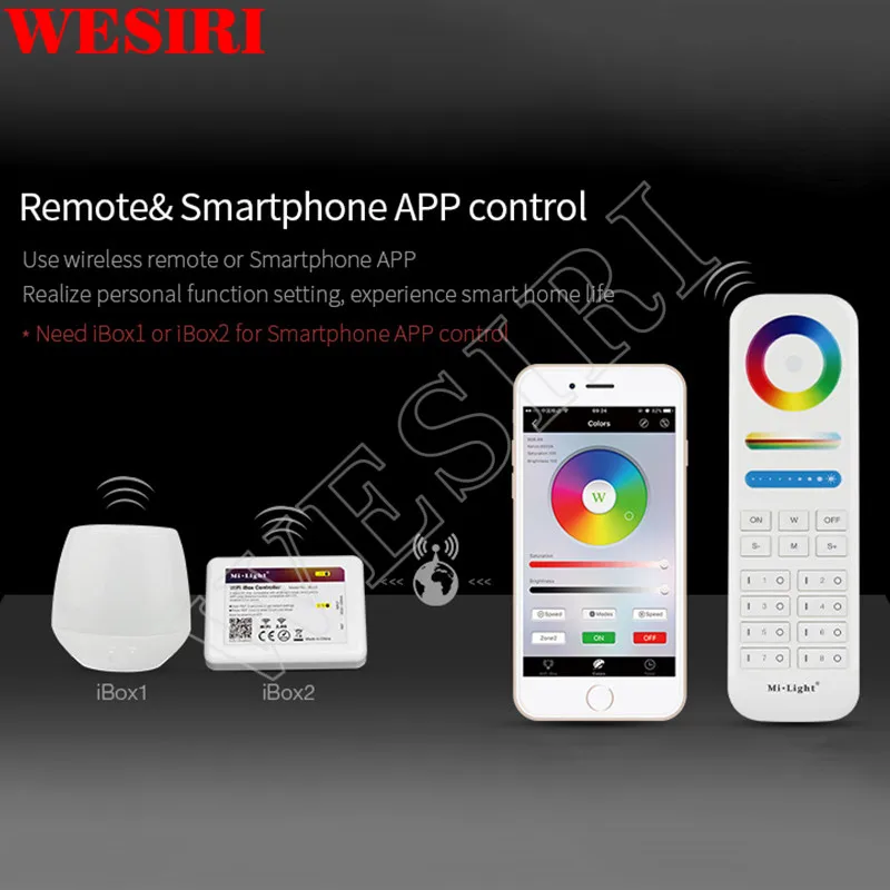 Mi.Light 9W RGB + CCT Светодиодная лампа для сада 10000 в постоянного тока IP65