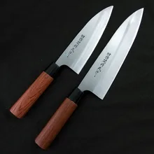 LD 7 inch sashimi knife scabbard German steel kitchen knife one-sided cleaver knife chef knife ebony handle free shiping