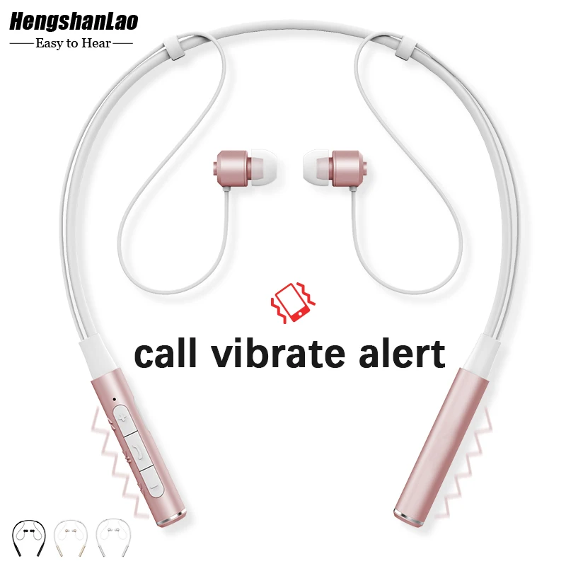 

HengShanLao Wireless 4.1 Bluetooth Sport Headphone with MIC Bluetooth Earphones Neck Halter StyleHands-free Calling For iphone