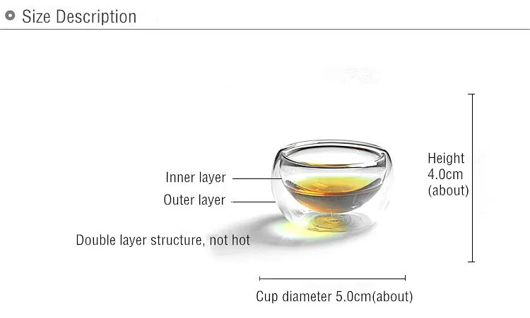 Горячо! 6 шт/лот двухслойные 50 мл стеклянные чашки для питья, изысканный ручной двухслойный термостойкий стеклянные Чайные Чашки Блюдца