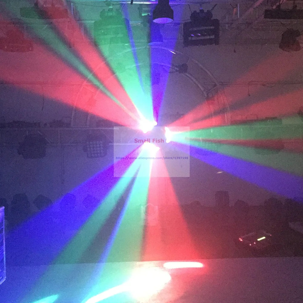 Feixe de Luzes com 12 e 43 Canal de Transporte Venda Quente! 1 Pcs Moving Head Luz Mini Led Aranha 9x3 w Rgb Full Color Dmx Rápido 23 Efeito de Iluminação de palco