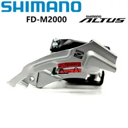 SHIMANO в ЛЭП FD M2000 3 Скорость передний переключатель 31,8/34,9 мм, Макс 40 T 9/27 Скорость MTB горный велосипед передний переключатель шифер