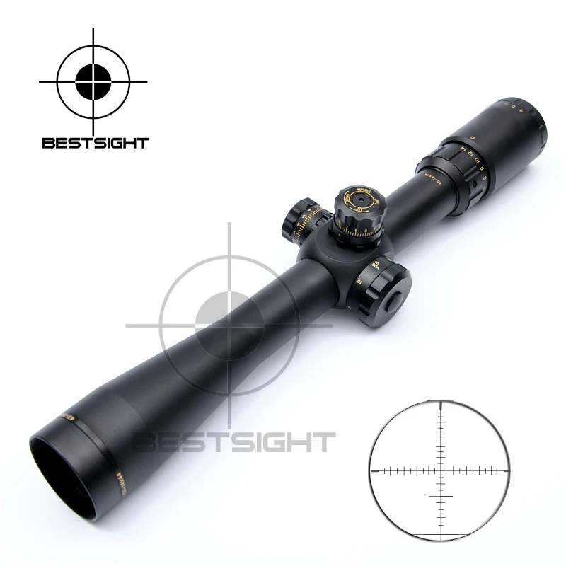 

BSA OPTICS 4.5-14x44 Tactical Scope Riflescopes Optical Sight Long Eye Relief Rifle Scope For Gun Airsoft With Free Scope Mounts