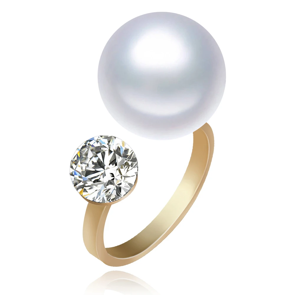 Eco Friendly Copper Gold Silver Color Plated Imitation Pearl Open