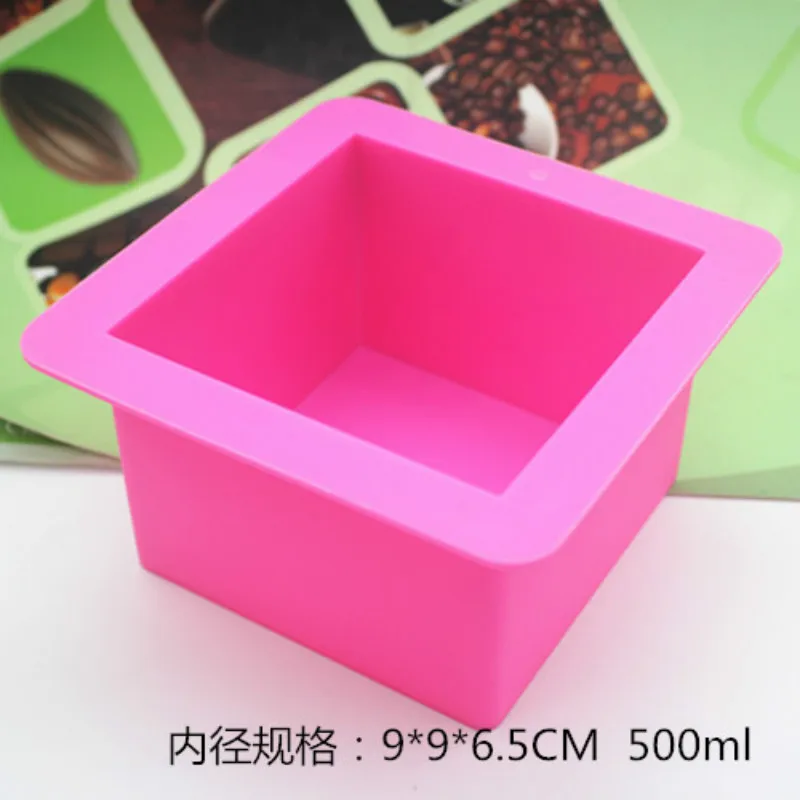 

Manual soap making mould Big Square Soap Silicone Mold 500ml Food Grade