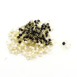 

200PCS White + Black Bead Electronic Soldering Probe PCB Test Endpoint Pin