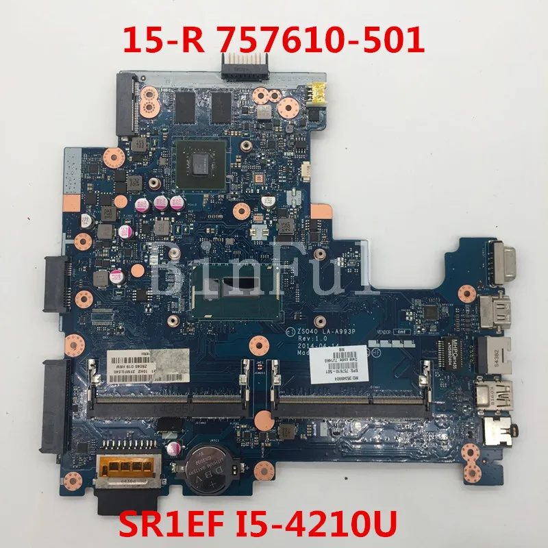 Высокое качество для 240 G3 14-R материнская плата ноутбука 757610-501 ZS040 LA-A993P с SR1EF I5-4210U CPU