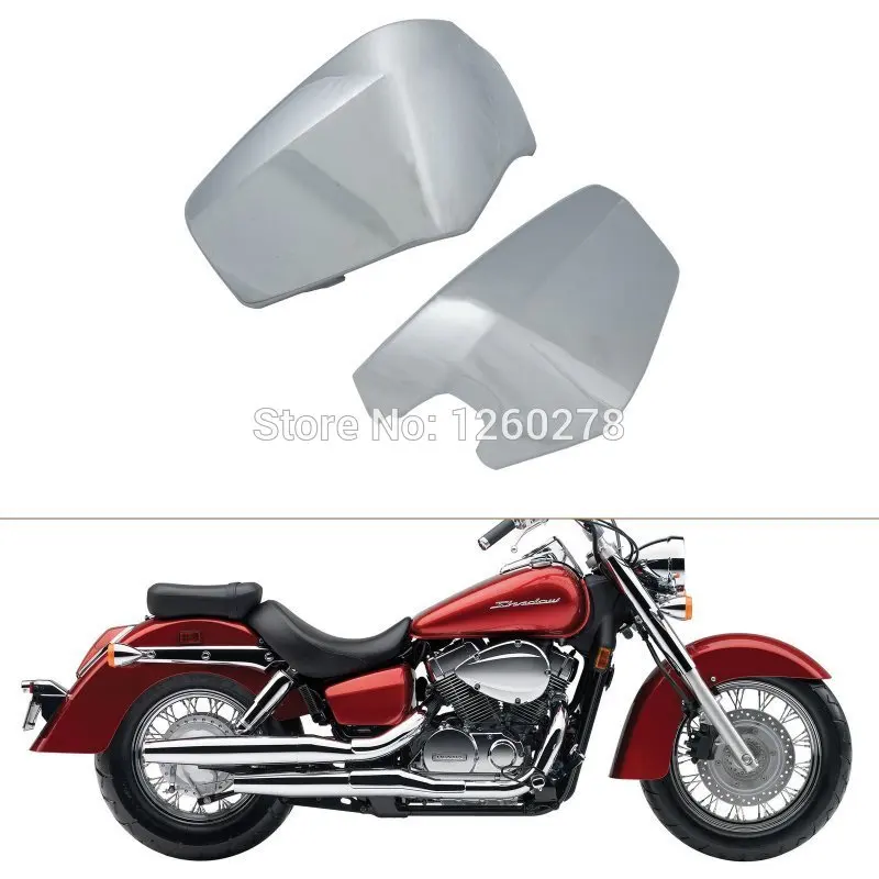 Motorcycle ABS Plastic Chrome Battery Side Fairing Covers For Honda