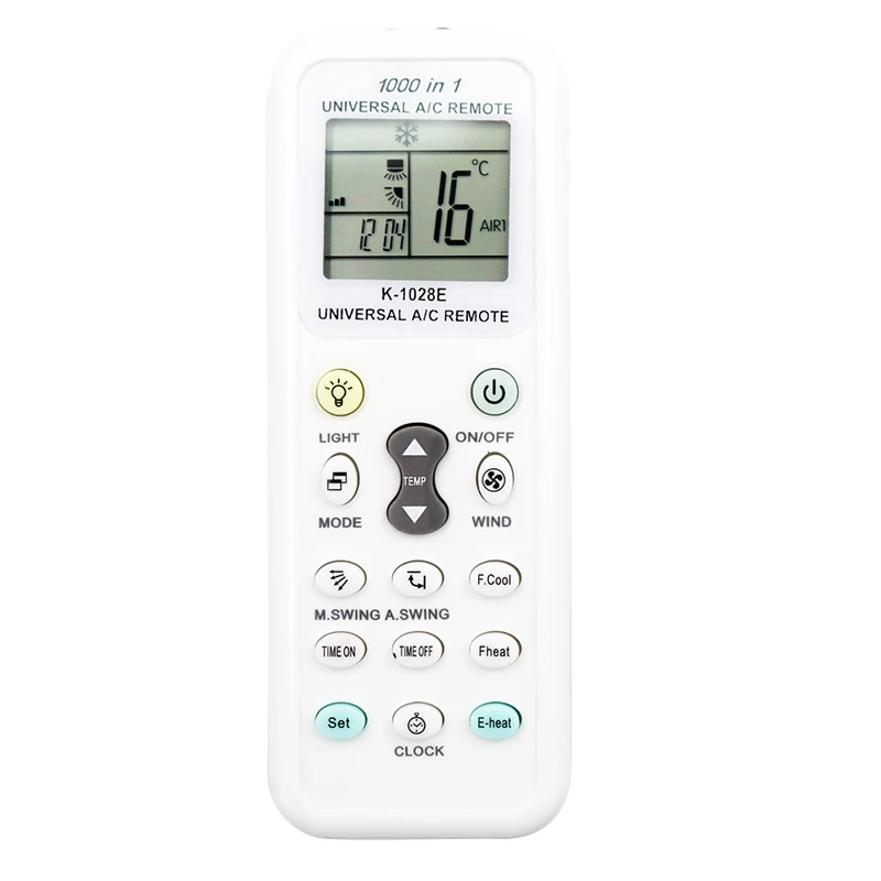 English Universal Air Conditioner Remote Control Multi Function Controller K 1028e One Button Setting 2 a Battery Not Included Remote Controls Aliexpress