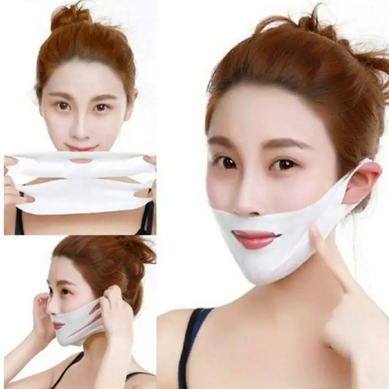 

1Pc Lifting Facial Mask V Shape Face Slim Chin Check Neck Lift Peel-off Mask V Shaper Facial Slimming Bandage Mask Skin Care