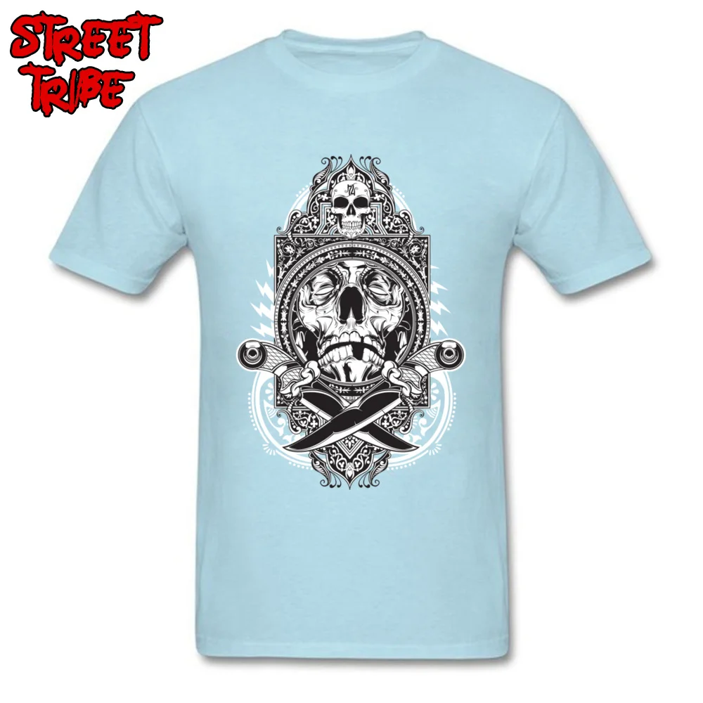 Men's New Coming Hip hop Tops Shirts O-Neck Fall Pure Cotton T-shirts Birthday Short Sleeve Knife Fight Tops Shirts Knife Fight light