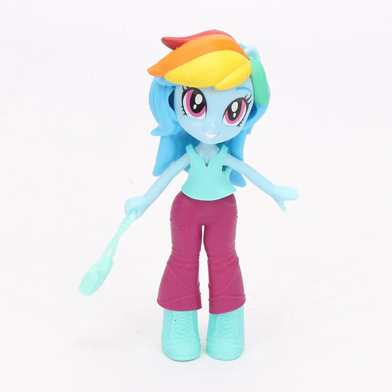 9 см игрушки My Little Pony модный отряд пелотон стиль Пинки Пай Рарити закат мерцающие фигурки Набор для девочек лучшие друзья