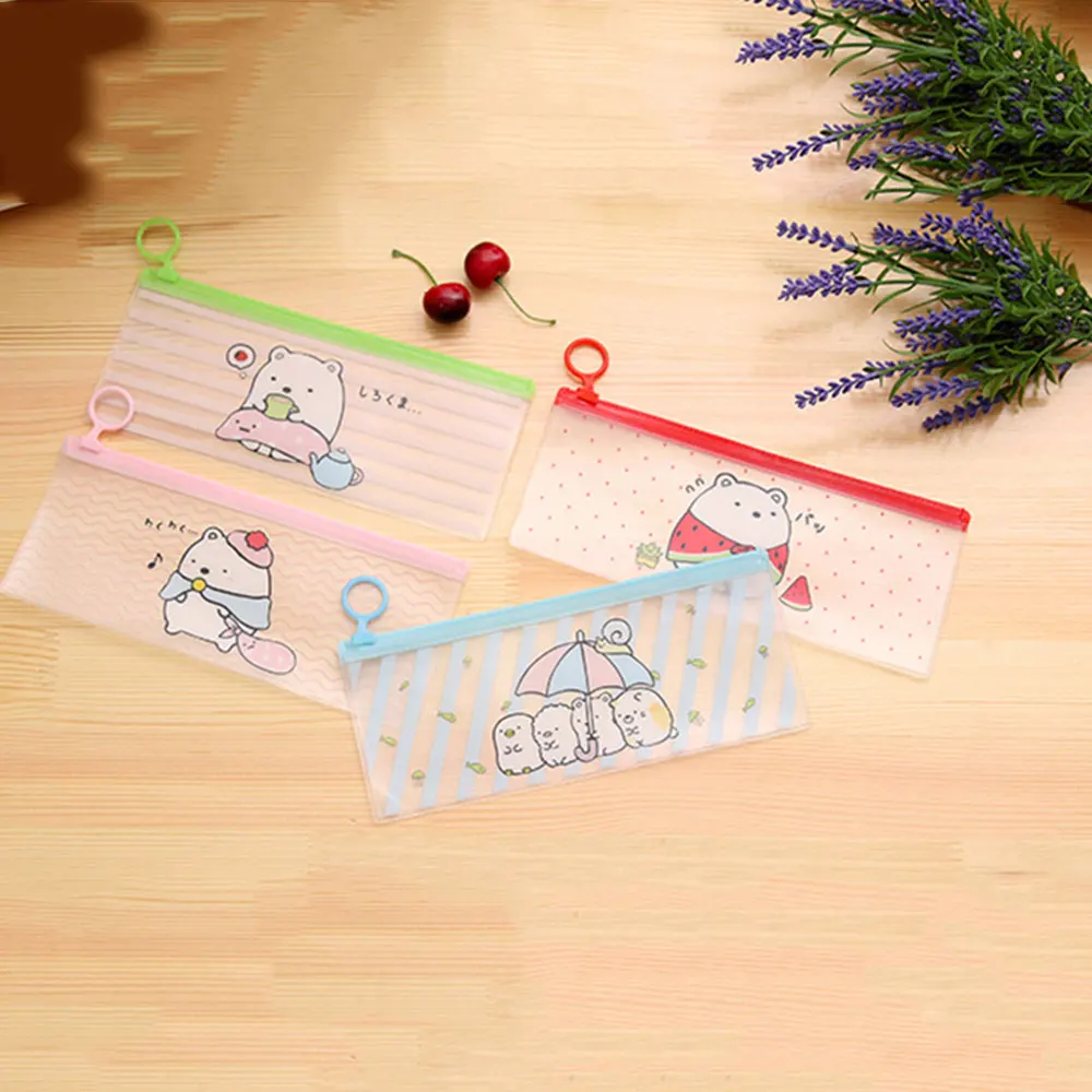 

Cartoon Clear Woman Cosmetic Bag Portable Transparent PVC Makeup Bag Travel Zipper Toiletry Wash Pouch Toothbrush Organizer Bag