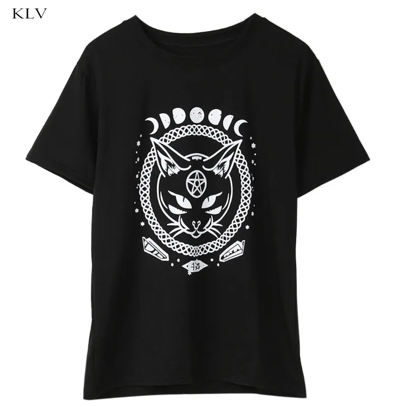 Женская футболка Харадзюку с принтом кота, женские топы с коротким рукавом, свободная летняя футболка, индивидуальная футболка в уличном стиле