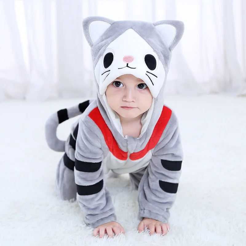 

New born Anime Sleepwear Baby Girls Clothes Kids Cartoon Pajamas Baby Boys Rompers Newborn Nightwear Flannel Jumpsuits Costumes