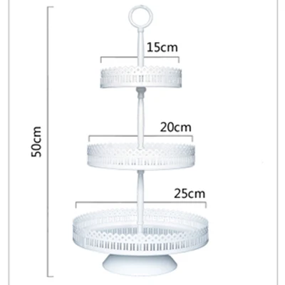2 яруса подставка для пирогов и кексов элементы декора десертный стол конфеты бар Свадебные украшения Бейкер любовь 3 яруса пластины - Цвет: 3 ties