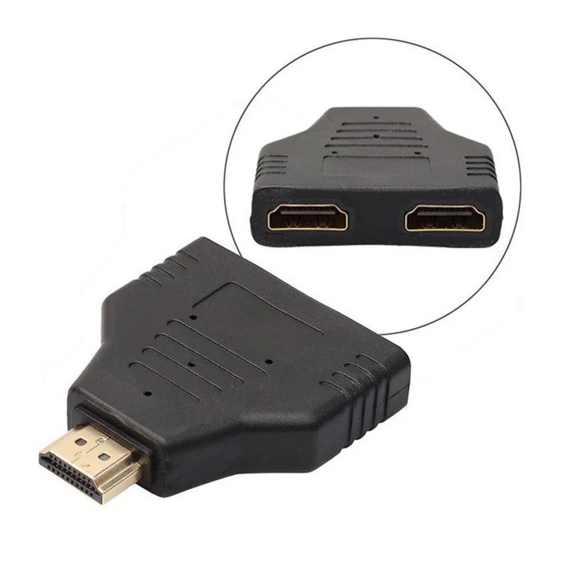 DZLST Переходник HDMI разветвитель 1080P 1 в 2 HDMI штекер HDMI 2 Женский адаптер 1,4 HDMI переключатель для HDTV