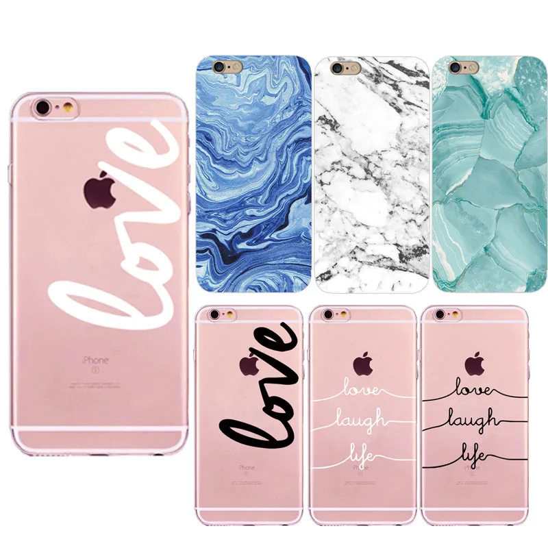 Beste Transparante Case Voor Iphone 4 4 S 5 5 S SE 6 6 s 7 Plus Bloemen Paisley Flamingo Liefde Woorden Telefoon Cover TPU Siliconen Fundas Gevallen