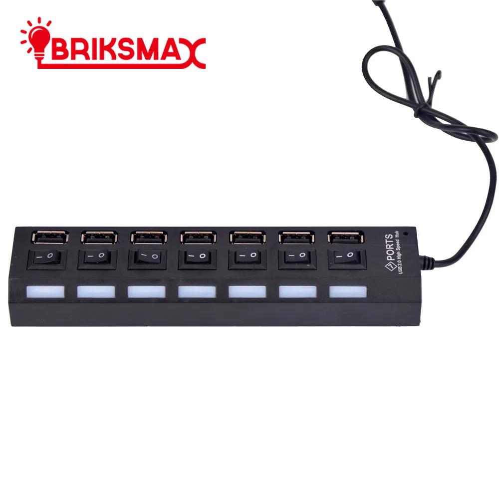 BRIKSMAX батарейный блок и семь портов концентратор небольшой высококачественный сплиттер переключатель для строительного блока модель светодиодный светильник Up Kit