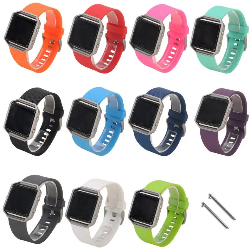 

KINGBEIKE Soft Sport Silicone Watch Bands For Fitbit Blaze Smart Watchband Replacement Strap Bracelet Install Without Tools Soft