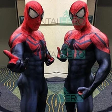 Сильный супергерой Человек-паук MCU Человек-паук косплей костюм лайкра спандекс Хэллоуин Человек-паук супергерой Zentai боди