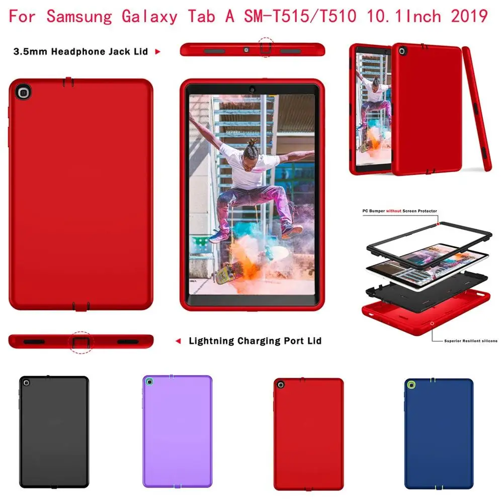 Чехол для Samsung Galaxy Tab A SM T510 T515 10 1 дюйма 2019 силиконовый тонкий чехол с защитой от