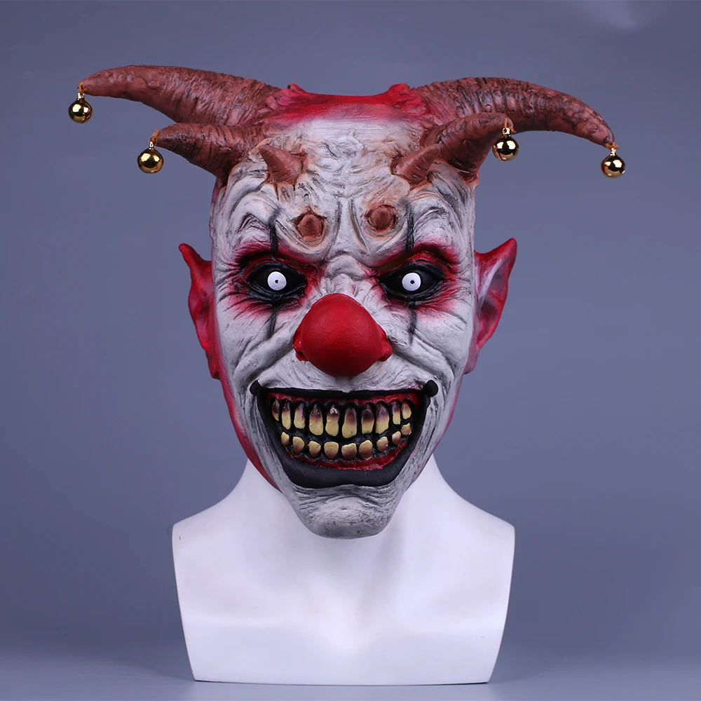 Jingle Jangle The Clown Horror Latex Halloween Scary Head Mask Adult Full Face Mask Cosplay Party Prop (2)