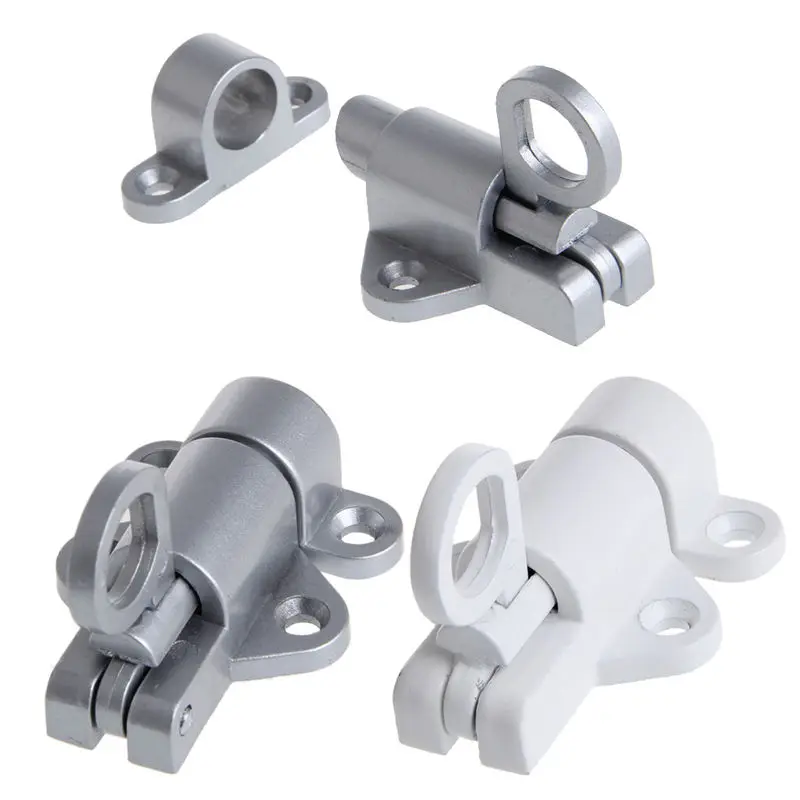 

Security Pull Ring Spring Bounce Door Bolt Window Gate Aluminum Latch Lock 2018