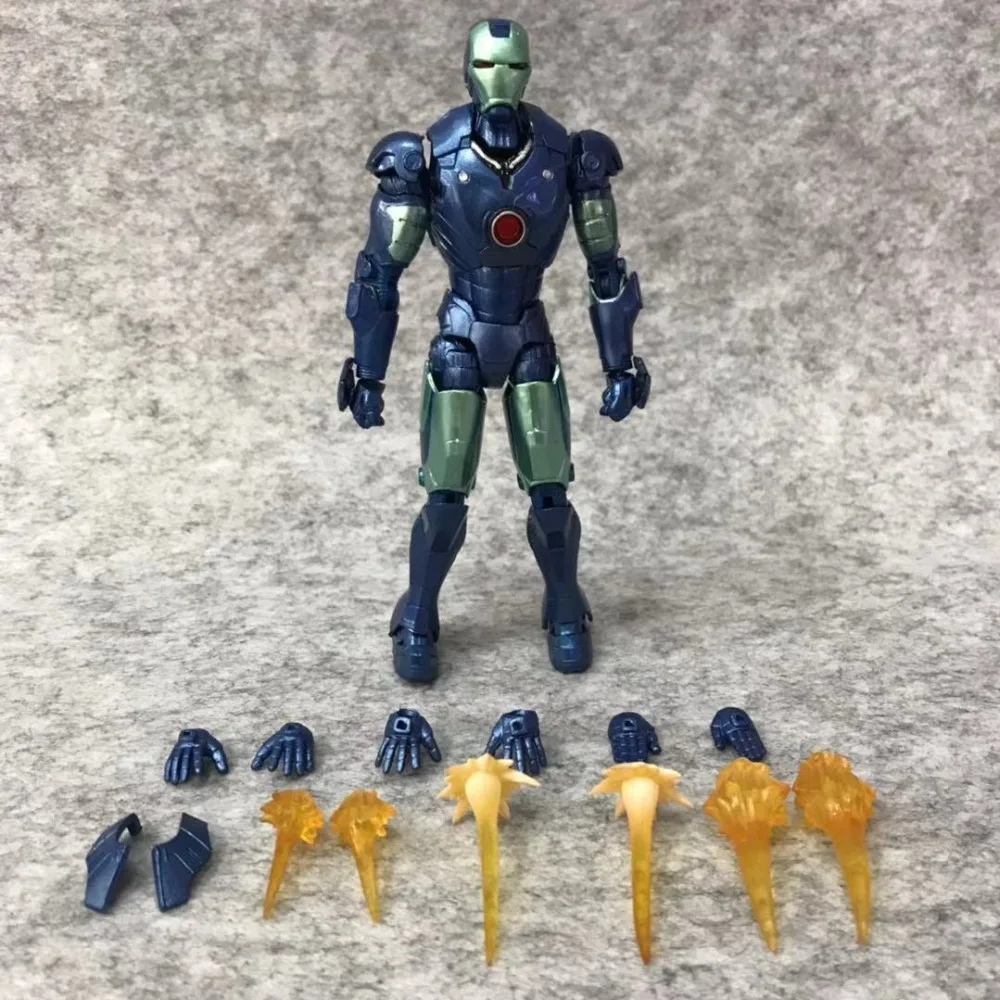 

Marvel Avengers SHF SHFiguarts Iron Man MK3 MK-III Blue Stealth Ver. PVC Action Figure Collectible Model Kids Toys Doll 15cm